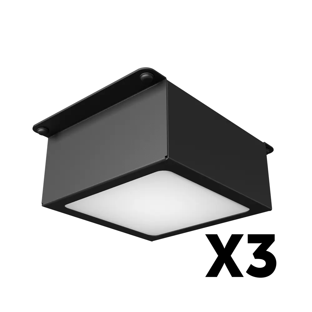Комплект светильников Geniled Griliato Tetris х3 30Вт 5000К Опал черный