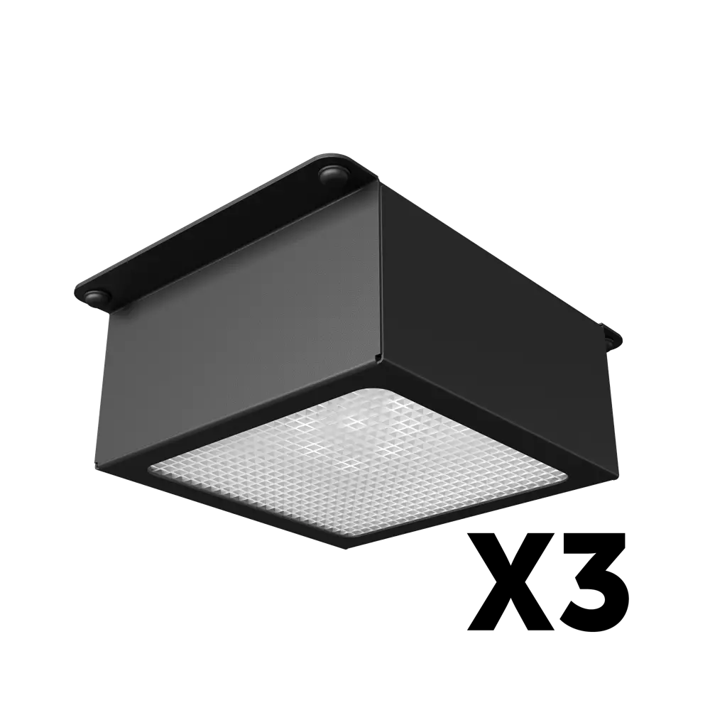 Комплект светильников Geniled Griliato Tetris х3 30Вт 5000К Микропризма черный