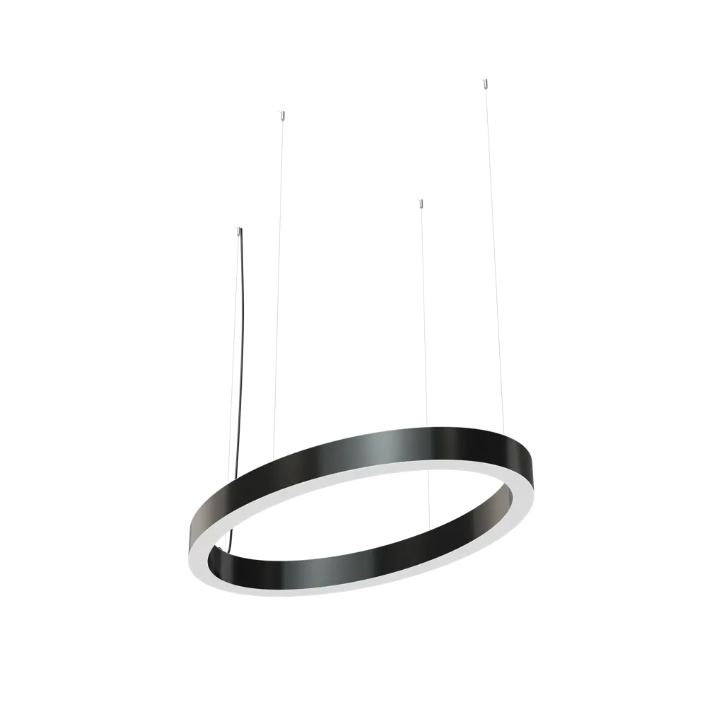 Светодиодный светильник Oval Line Uplight Downlight 800x400 h60 w60 4000К 90Ra Черный