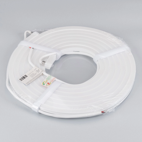 Лента герметичная MOONLIGHT-SIDE-A140-12x17mm 24V White6000 (9.6 W/m, IP67, 5m, wire x2) (Arlight, Вывод кабеля боковой)