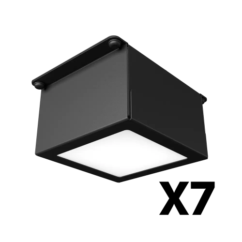 Комплект светильников Geniled Griliato Tetris Basic x7 для ячейки 75x75 35Вт 5000К Опал Черный