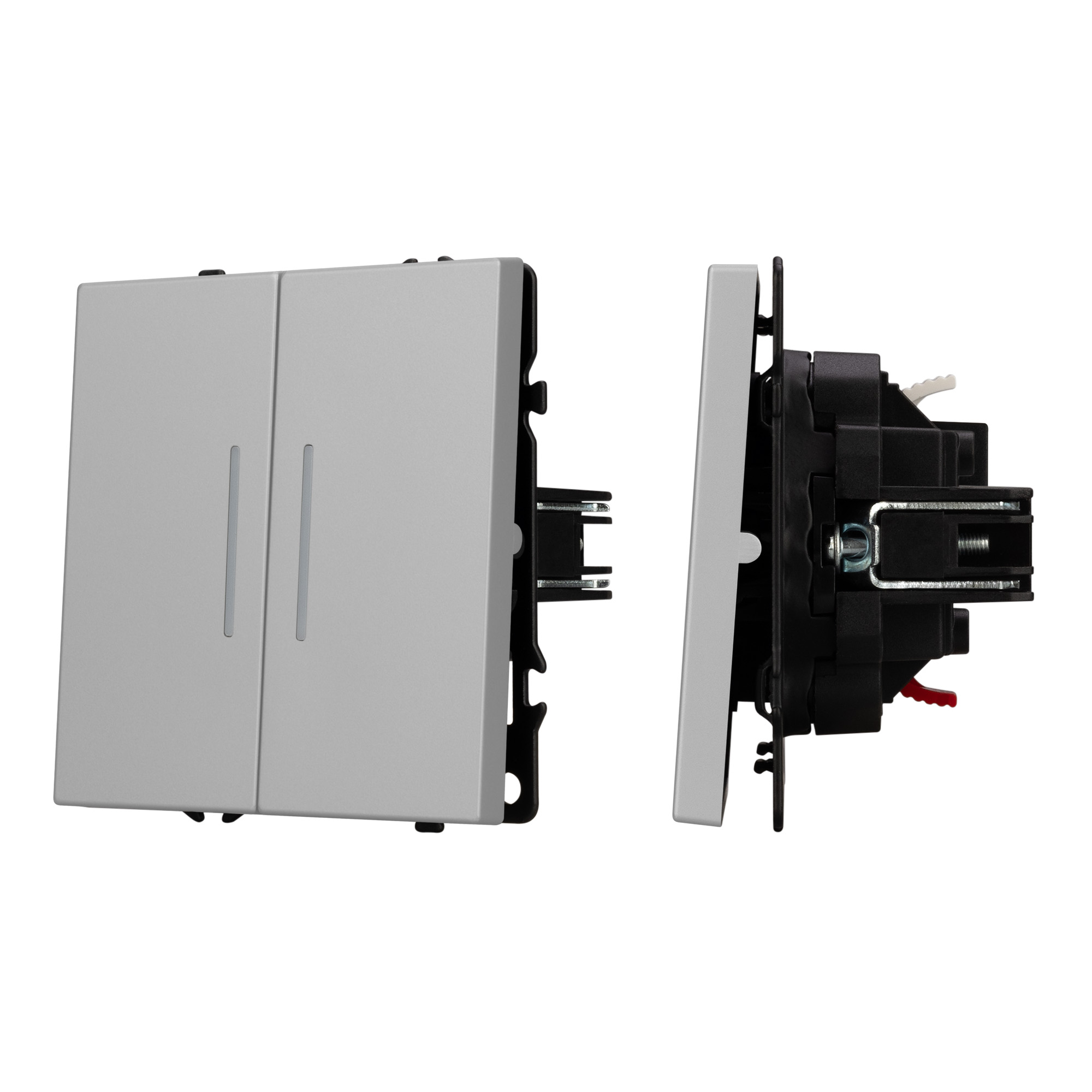 Механизм выключателя двухклавишный непроходной LED SWT-NOBE-MK02-SFPL-L-IS (230V, 10A) (Arlight, -)