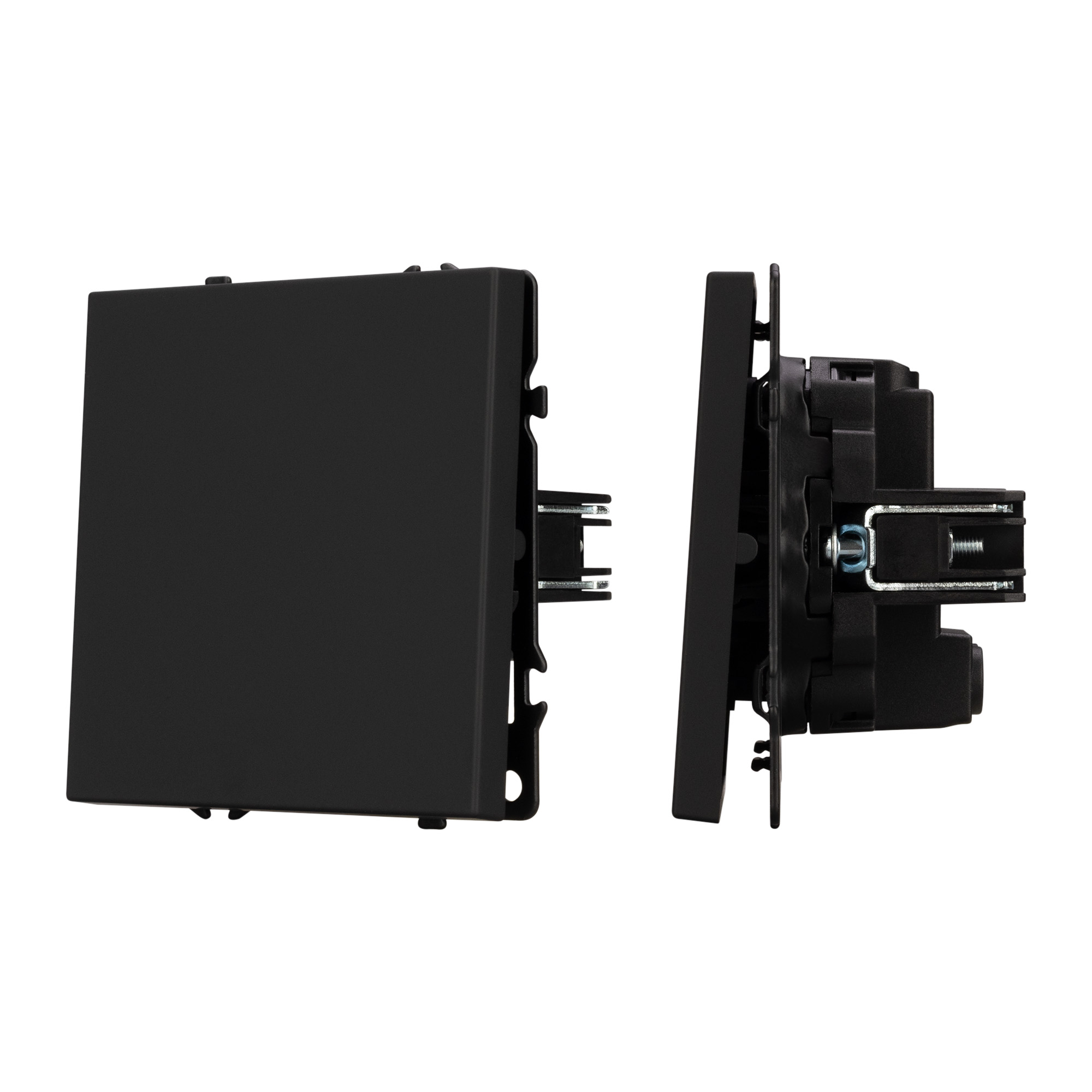 ARL NOBE Выключатель перекрёстный 1 кл софт-тач черный оникс SWT-MKX1-SFPL-BK (250V, 10A) (Arlight, -)