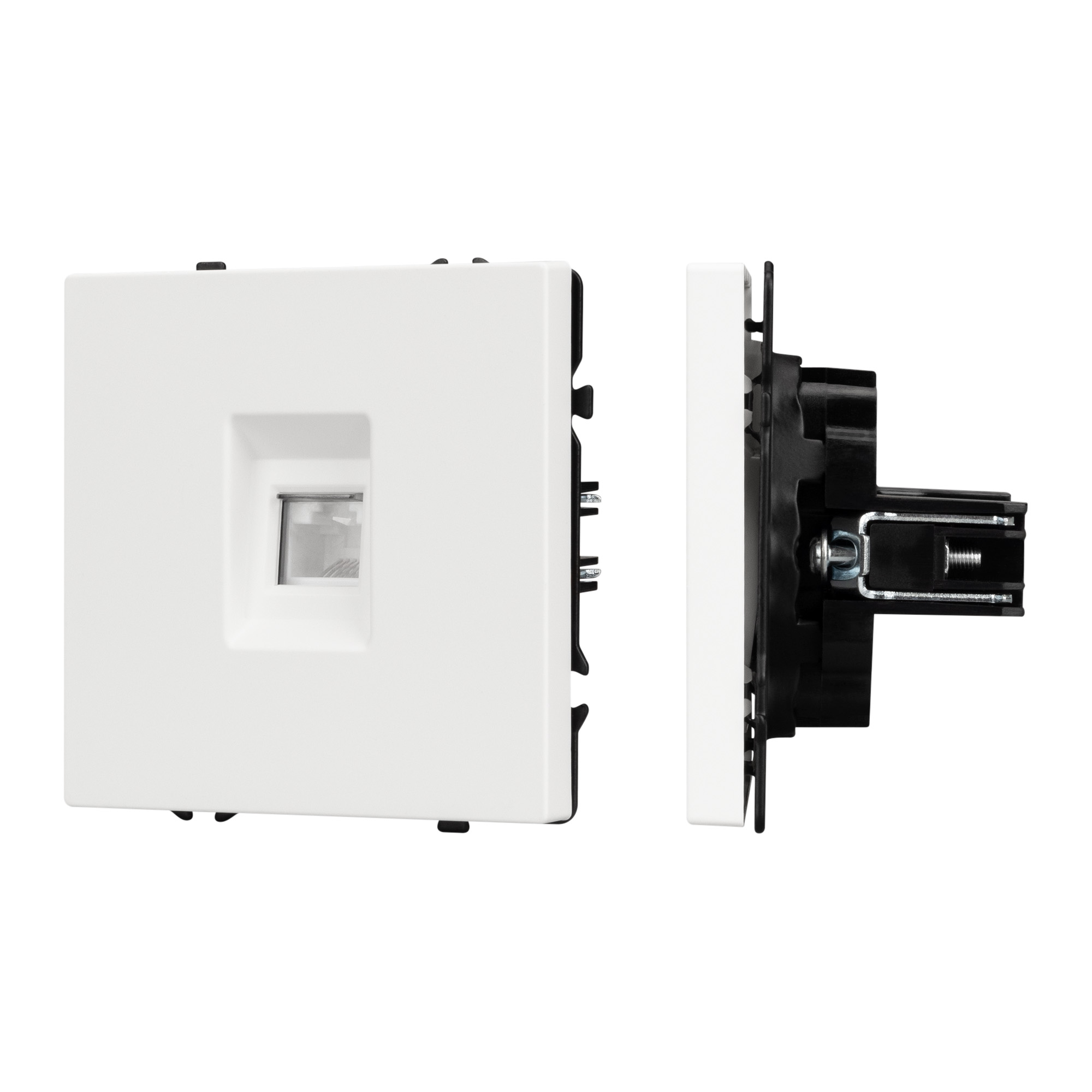 ARL NOBE Розетка компьютерная софт-тач белый кварц SCT-MPC1-SFPL-WH (RJ-45, CAT6) (Arlight, -)