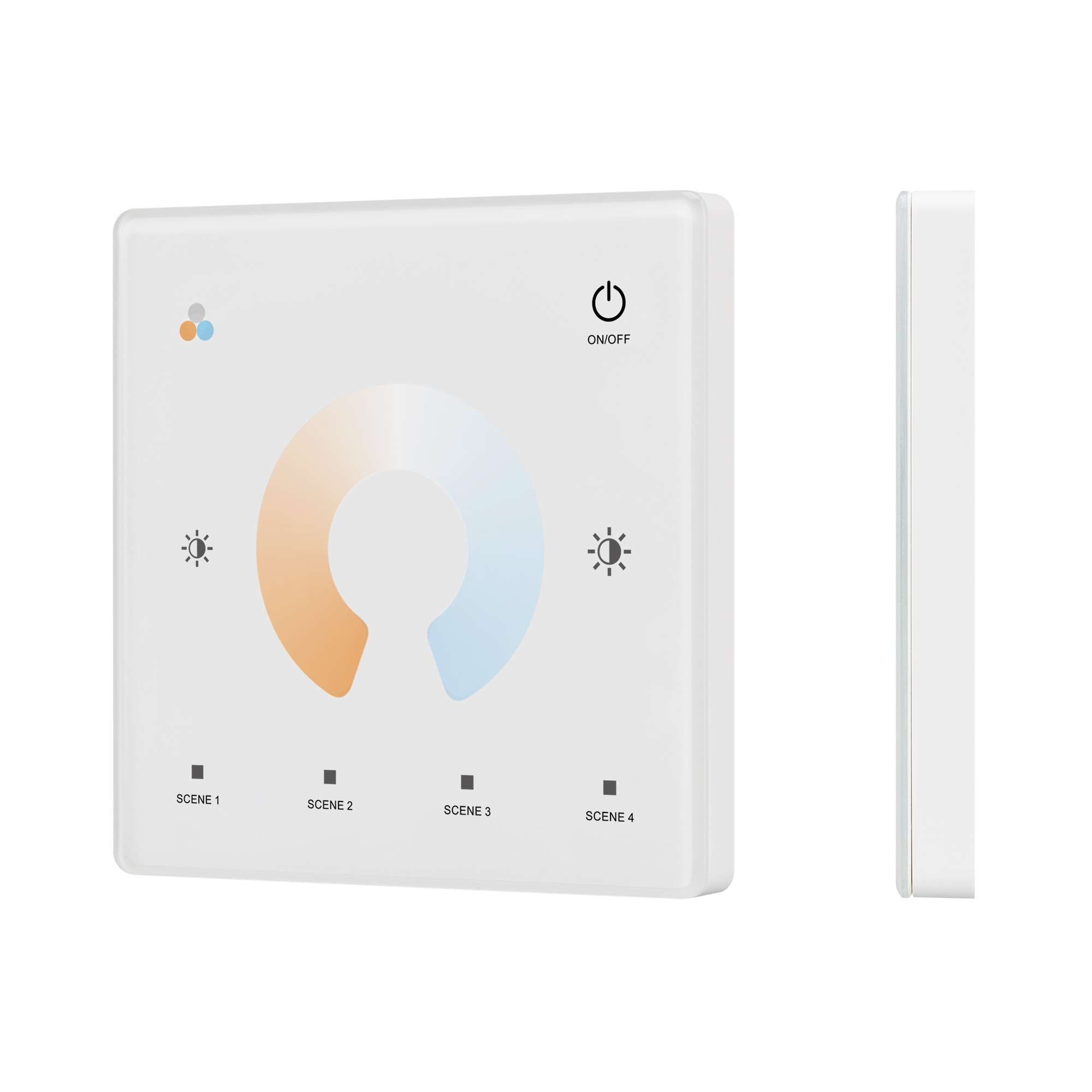 INTELLIGENT ARLIGHT Сенсорная панель SMART-RF-801-11-1G-4SC-MIX белый (3V, 2.4G) накладная (IARL, IP20 Пластик, 5 лет)