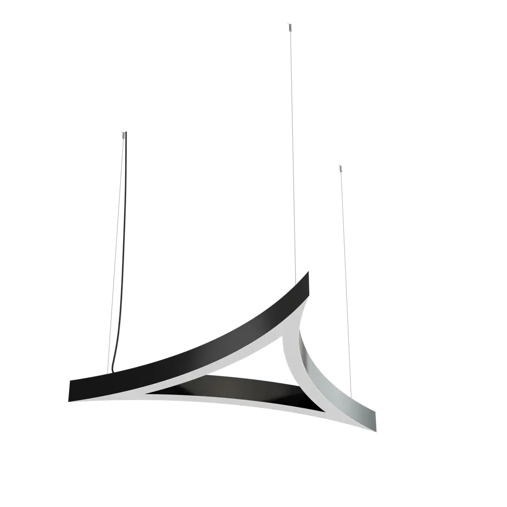 Светодиодный светильник Trigon Line Arc In 600x600x600 h60 4000К 90Ra Черный