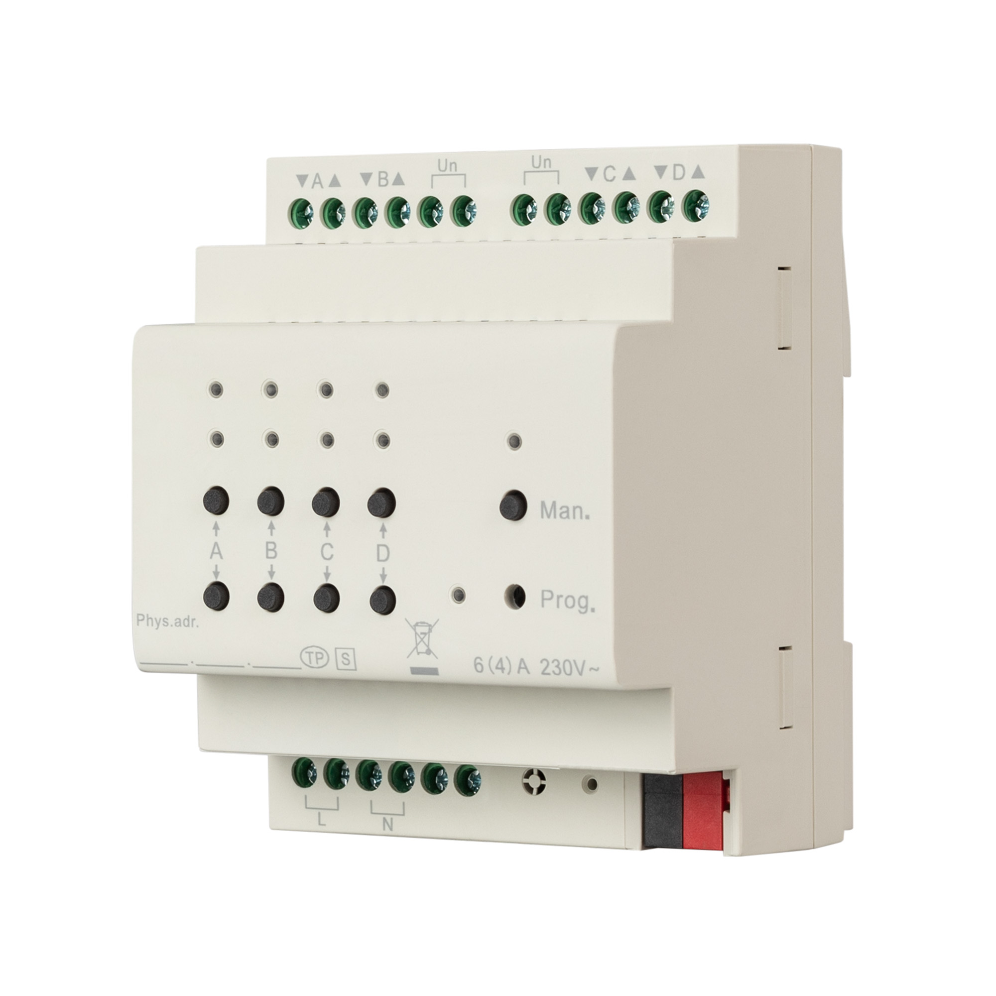 INTELLIGENT ARLIGHT Актуатор KNX-7083-82-DRO-MF-DIN (BUS/230V, 8x10А, KNX Secure)  (IARL, IP20 Пластик, 2 года)