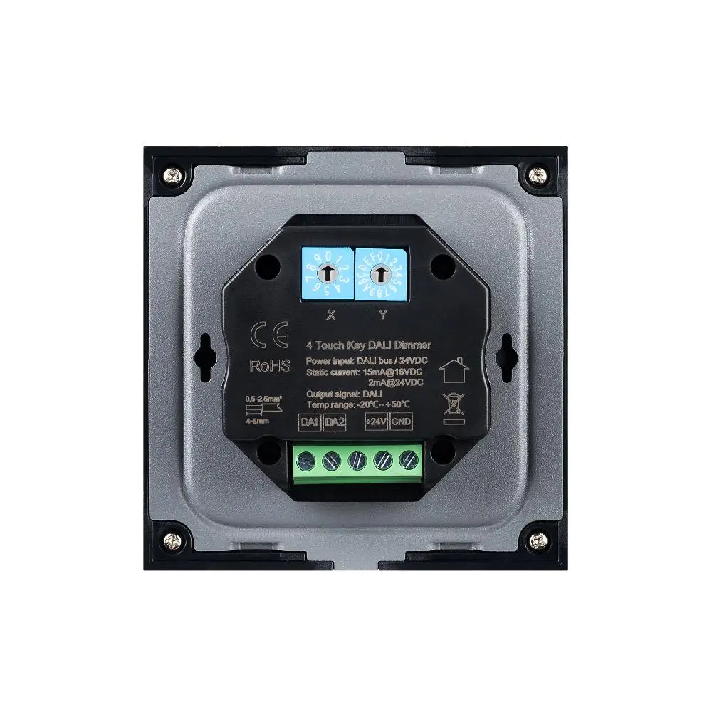 INTELLIGENT ARLIGHT Сенсорная панель DALI-301-11-IN Black (BUS/24V, Backlight) (IARL, IP20 Пластик, 5 лет)