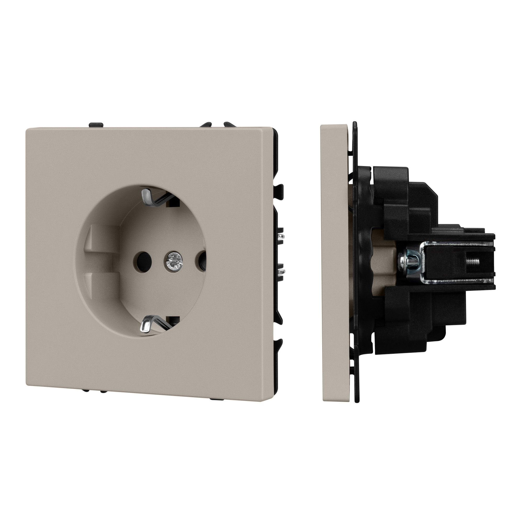 ARL NOBE Розетка зк со шторками софт-тач кашемир SCT-MEU-SFPL-CA (250V, 16A) (Arlight, -)