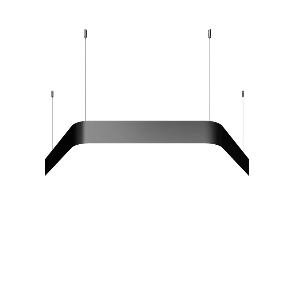 Светодиодный светильник Hexagon Soft 1000x866x500 h80 110Вт 4000К 90Ra Черный