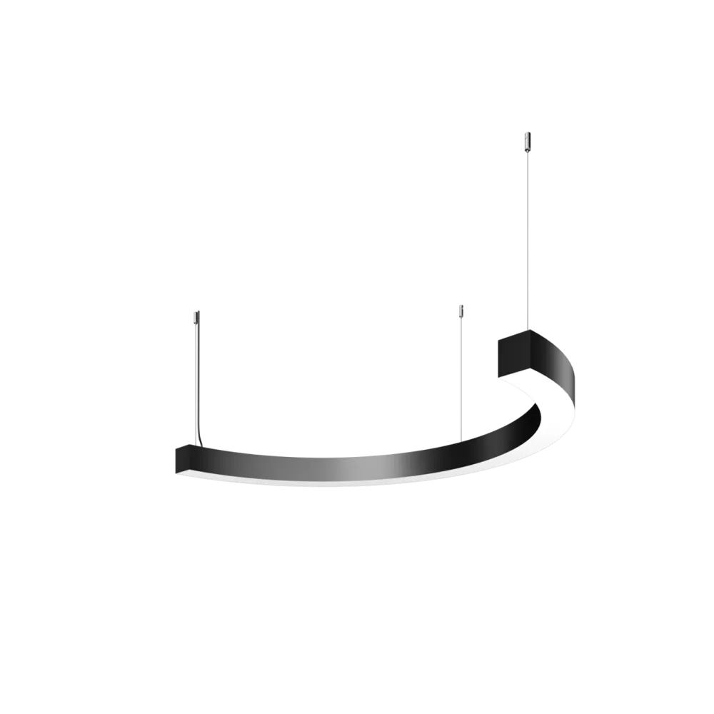 Светодиодный светильник Ring Half d400 h60 w50 12Вт 4000К 90Ra Черный