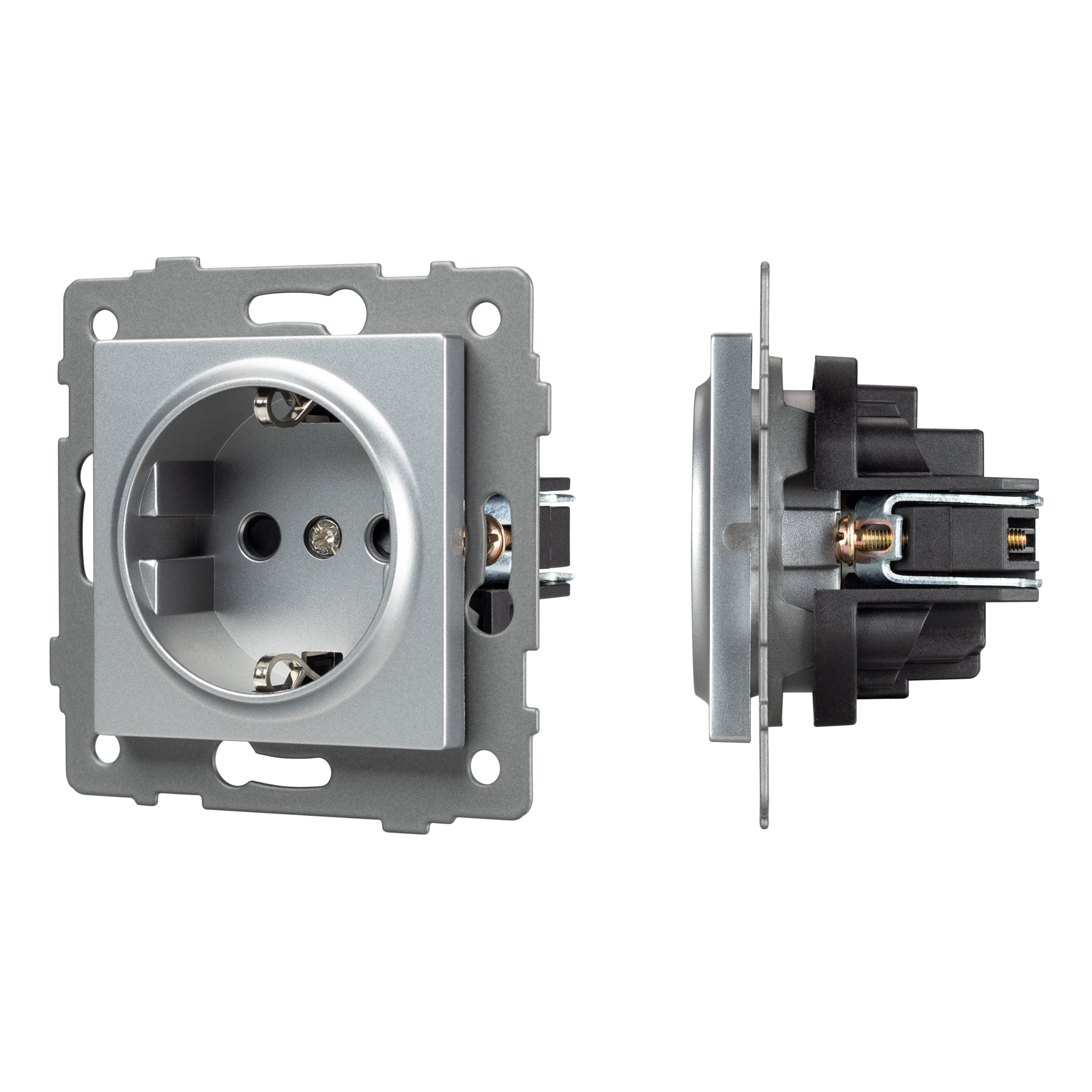 Механизм электрической розетки SCT-MEU1-PL-GR-V (250V, 16A) (Arlight, -)