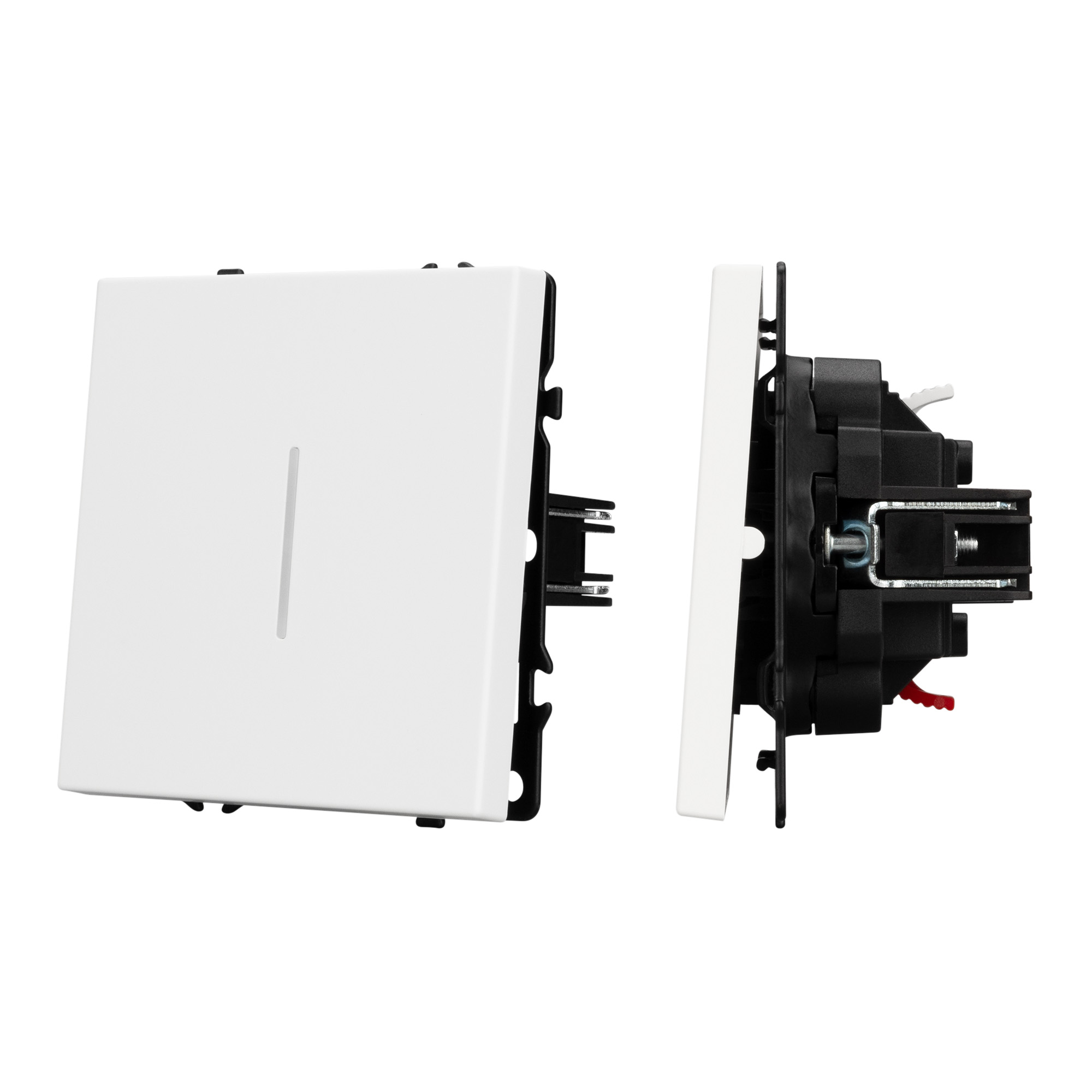 ARL NOBE Выключатель 1 кл подсветка софт-тач белый кварц SWT-MK01-SFPL-L-WH (250V, 10A) (Arlight, -)