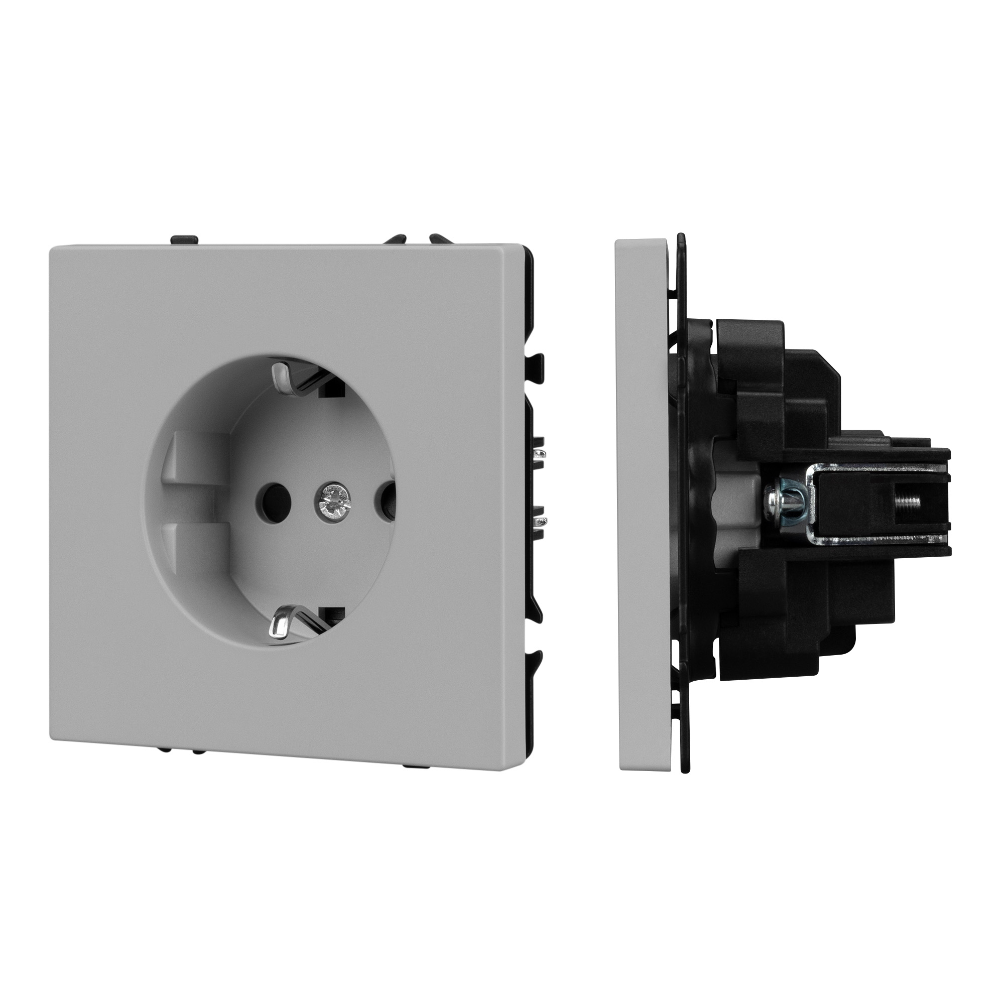 ARL NOBE Розетка зк со шторками софт-тач никель SCT-MEU-SFPL-IS (250V, 16A) (Arlight, -)