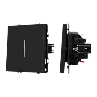 Механизм звонкового выключателя LED SWT-NOBE-MKR1-SFPL-L-BK (230V, 10A) (Arlight, Черный оникс)