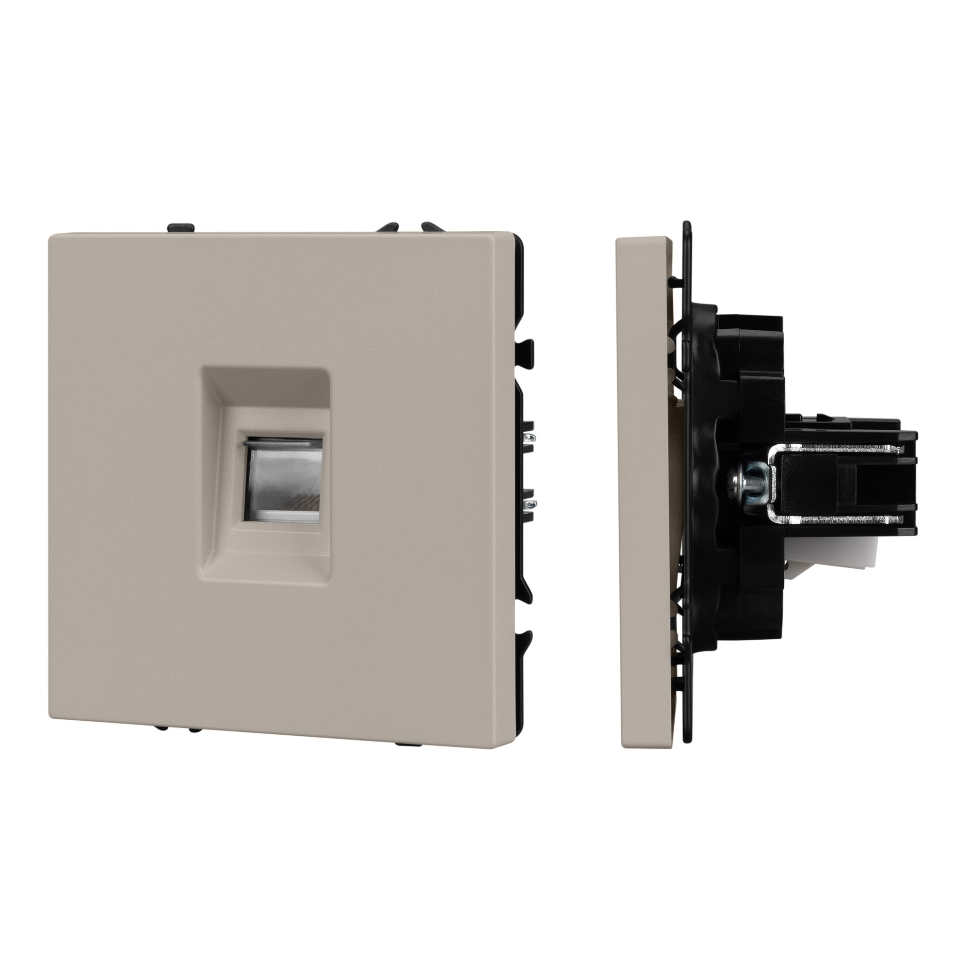 ARL NOBE Розетка телефонная софт-тач кашемир SCT-MTL1-SFPL-CA (RJ-11, 4C) (Arlight, -)
