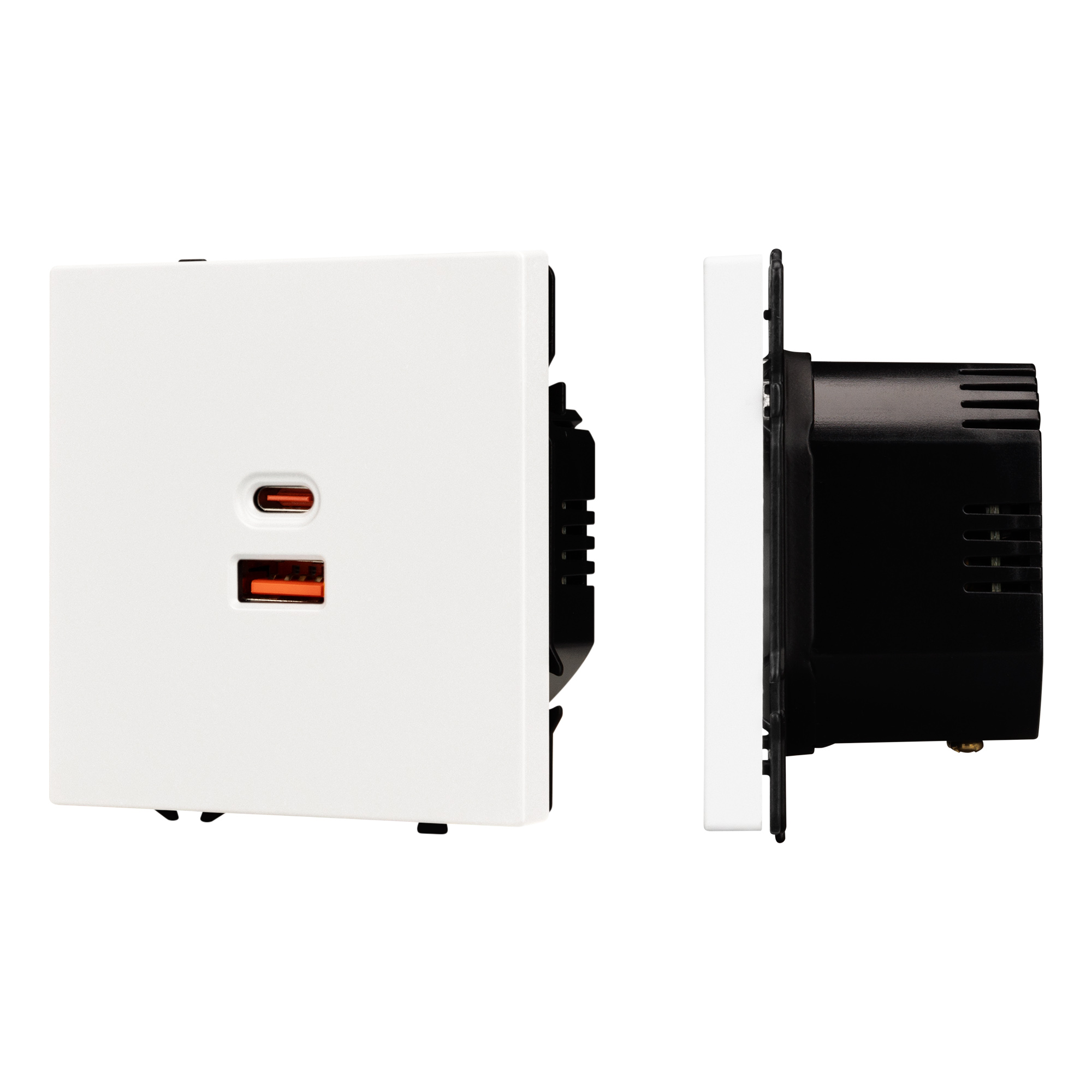 ARL NOBE USB Розетка тип A+C софт-тач белый кварц SCT-MUAC-SFPL-FC-WH (65W, QC3) (Arlight, -)
