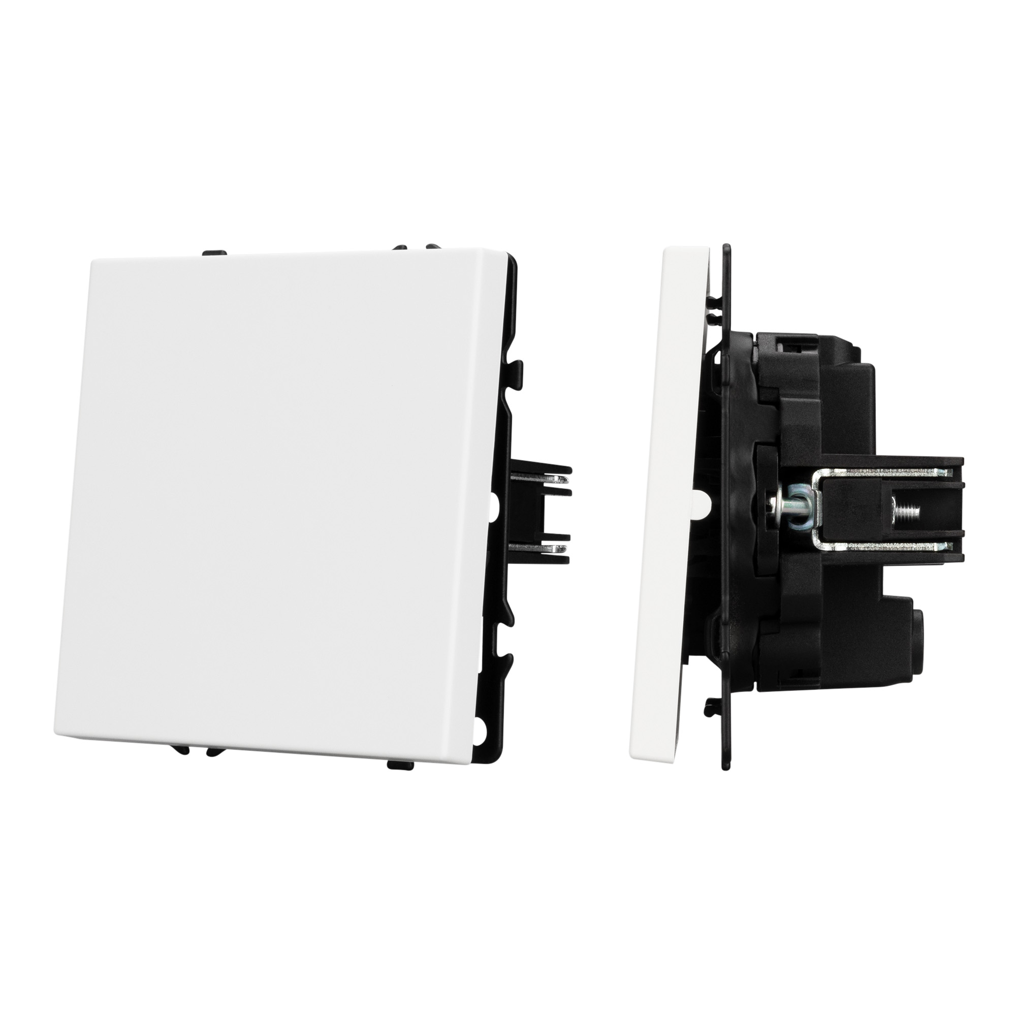 ARL NOBE Выключатель перекрёстный 1 кл софт-тач белый кварц SWT-MKX1-SFPL-WH (250V, 10A) (Arlight, -)