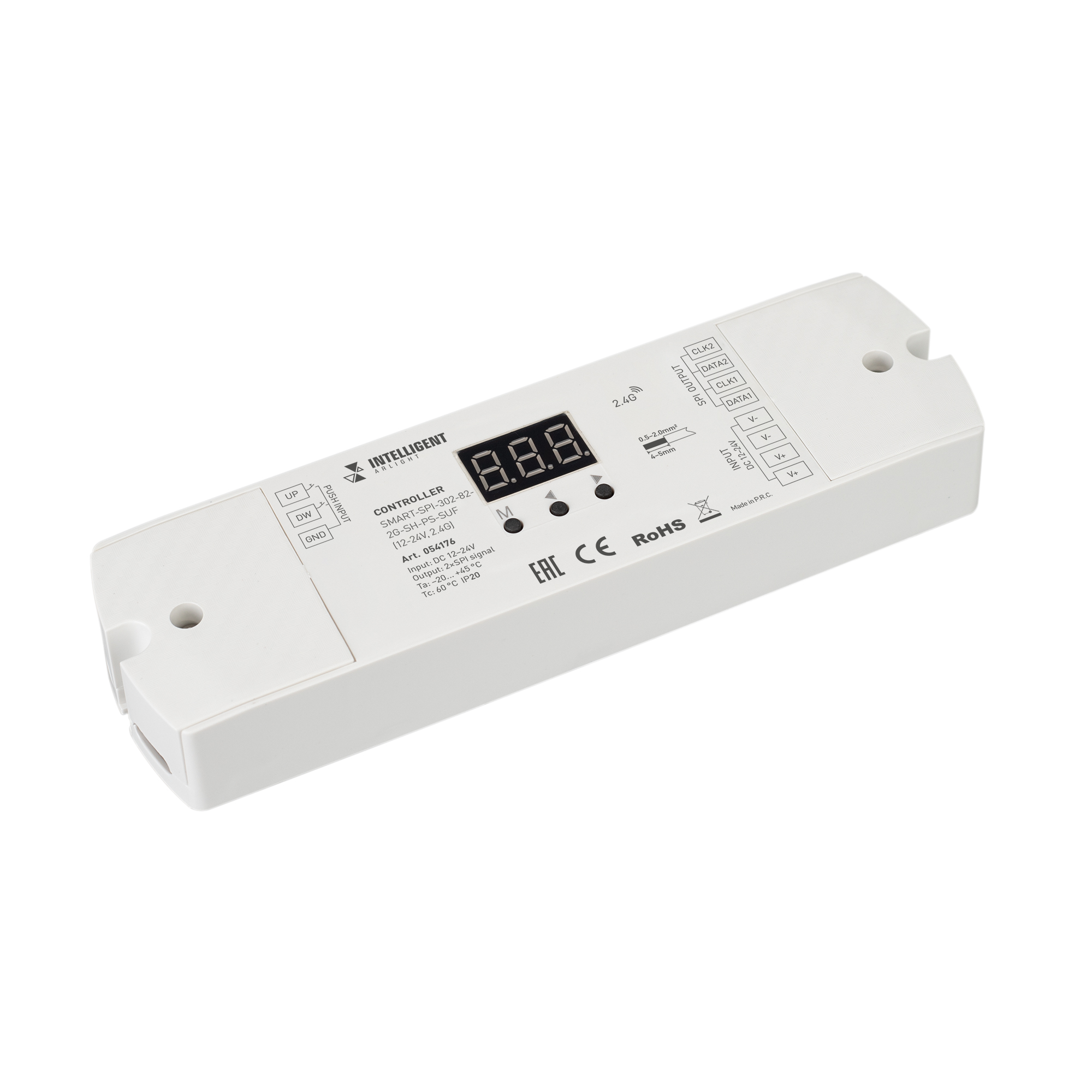 INTELLIGENT ARLIGHT Контроллер SMART-SPI-302-82-2G-SH-PS-SUF (12-24V, 2.4G) (IARL, IP20 Пластик, 5 лет)