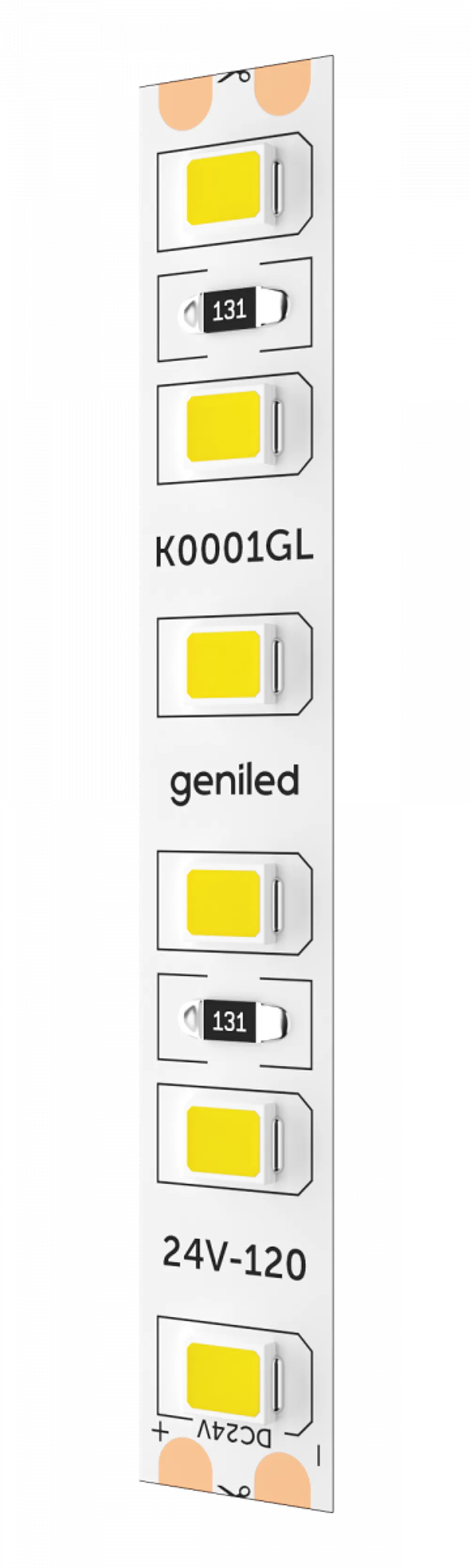 Светодиодная лента Geniled GL-120SMD2835 24В 12Вт/м 8x3000 6000-6500К IP33