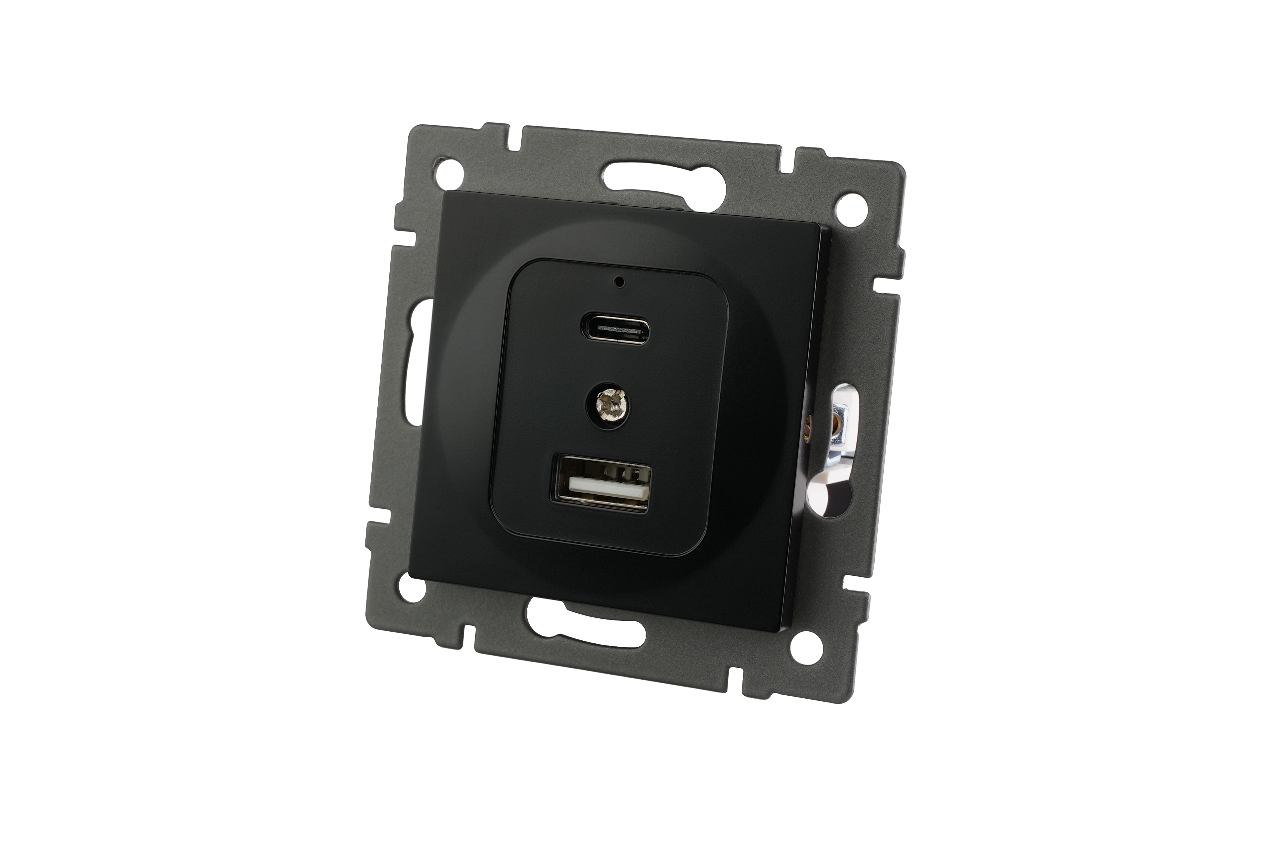 Механизм USB розетки SCT-MUAC-PL-BK-V (5V, 3A, QC4) (Arlight, -)