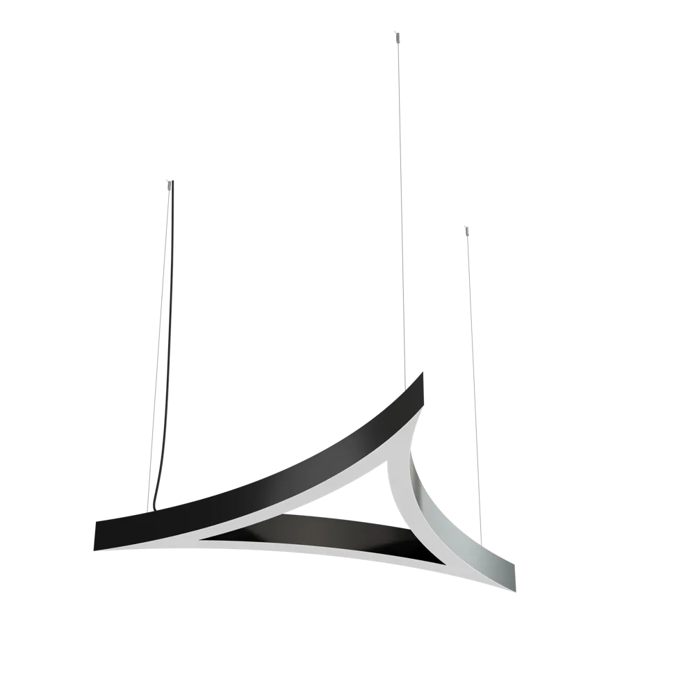 Светодиодный светильник Trigon Line Arc In 2000x2000x2000 h80 4000К 90Ra Черный