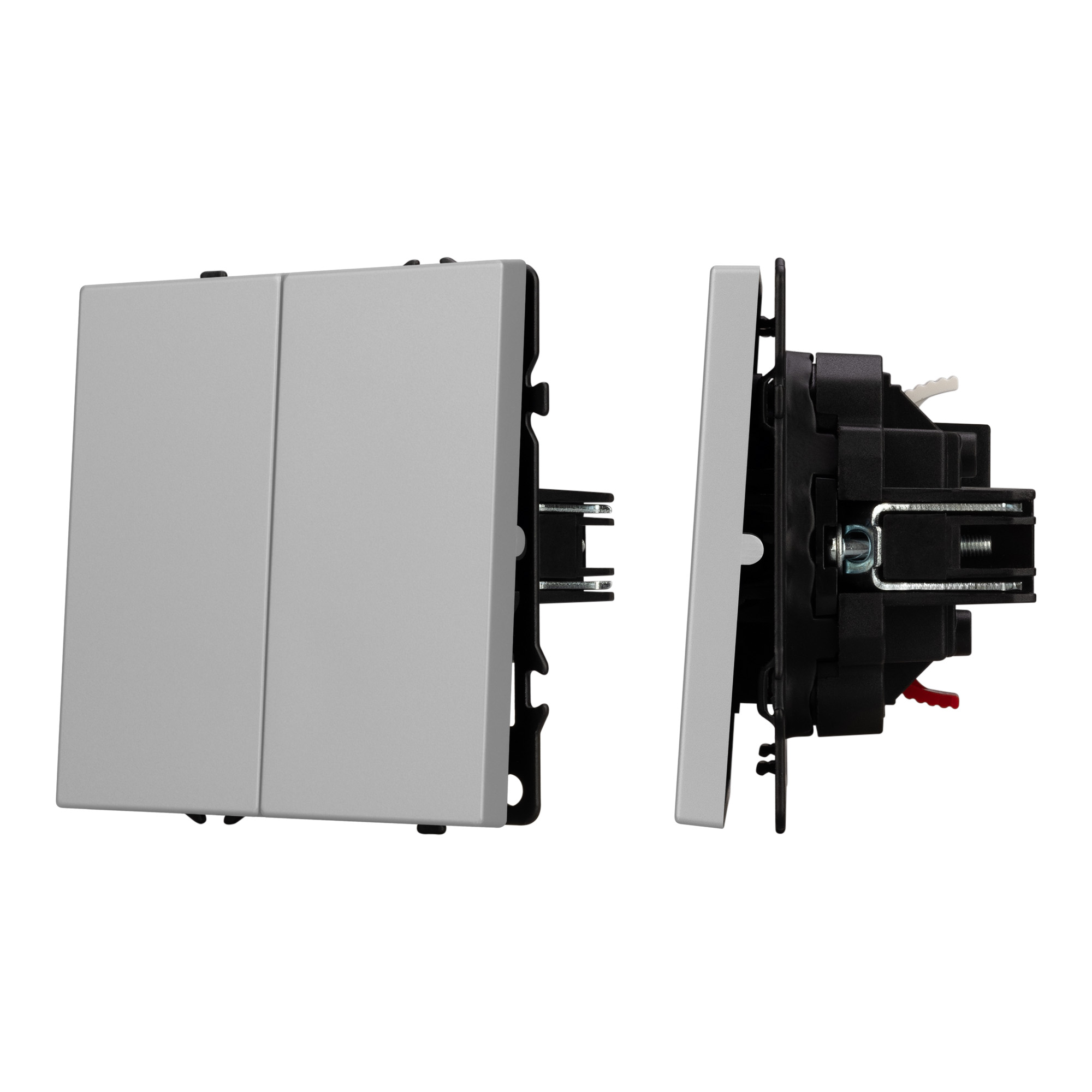 Механизм выключателя двухклавишный непроходной SWT-NOBE-MK02-SFPL-IS (230V, 10A) (Arlight, -)