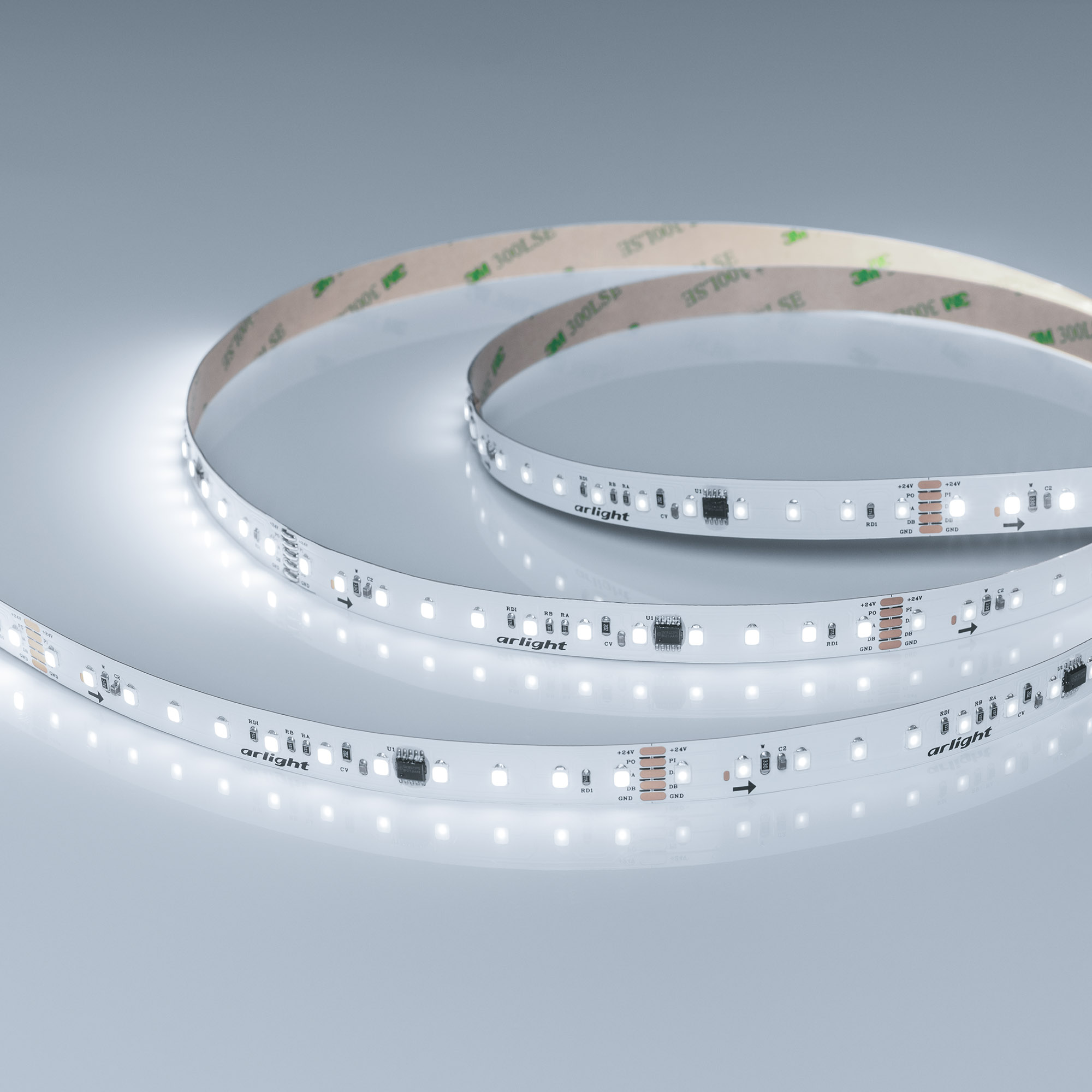 Лента DMX-A96-12mm 24V White6000-PX12 (14 W/m, IP20, 5m) (Arlight, CRI>90)