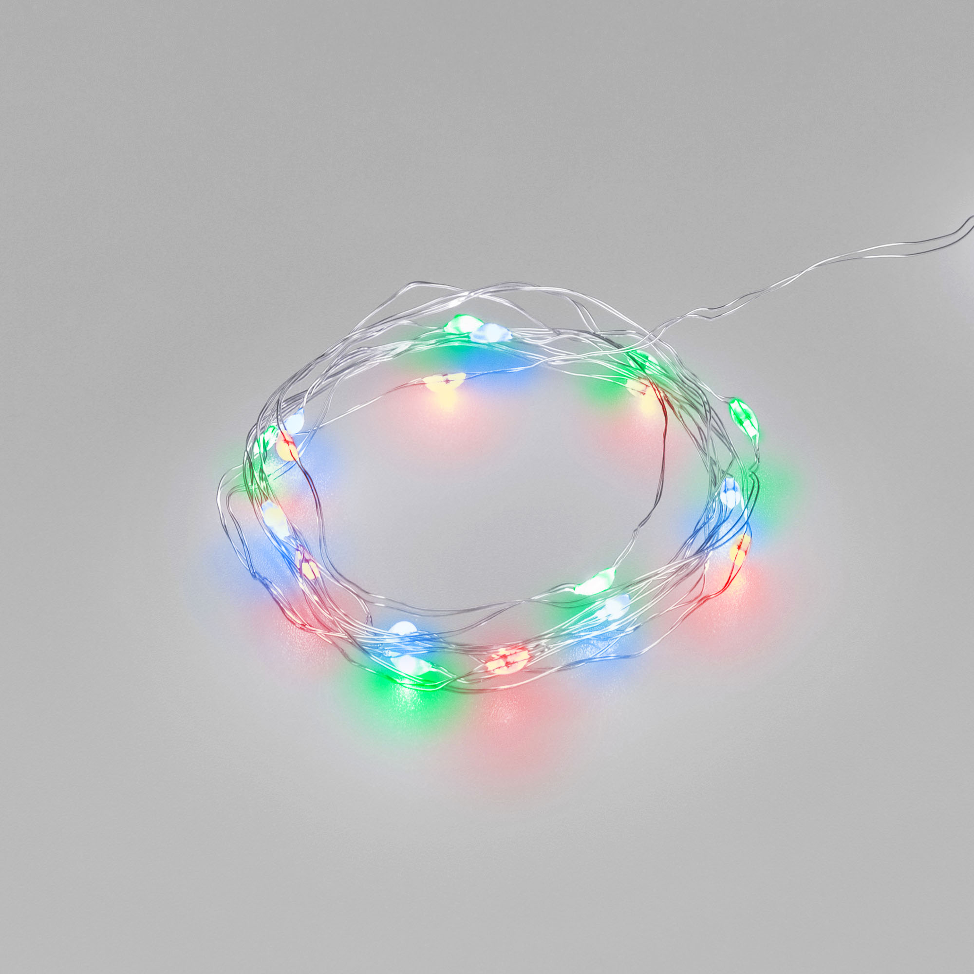 Светодиодная гирлянда ARD-DEW-HOME-2000-CLEAR-20LED-STD RGB (1.5V, Battery Pack, Cork) (Ardecoled, IP20)
