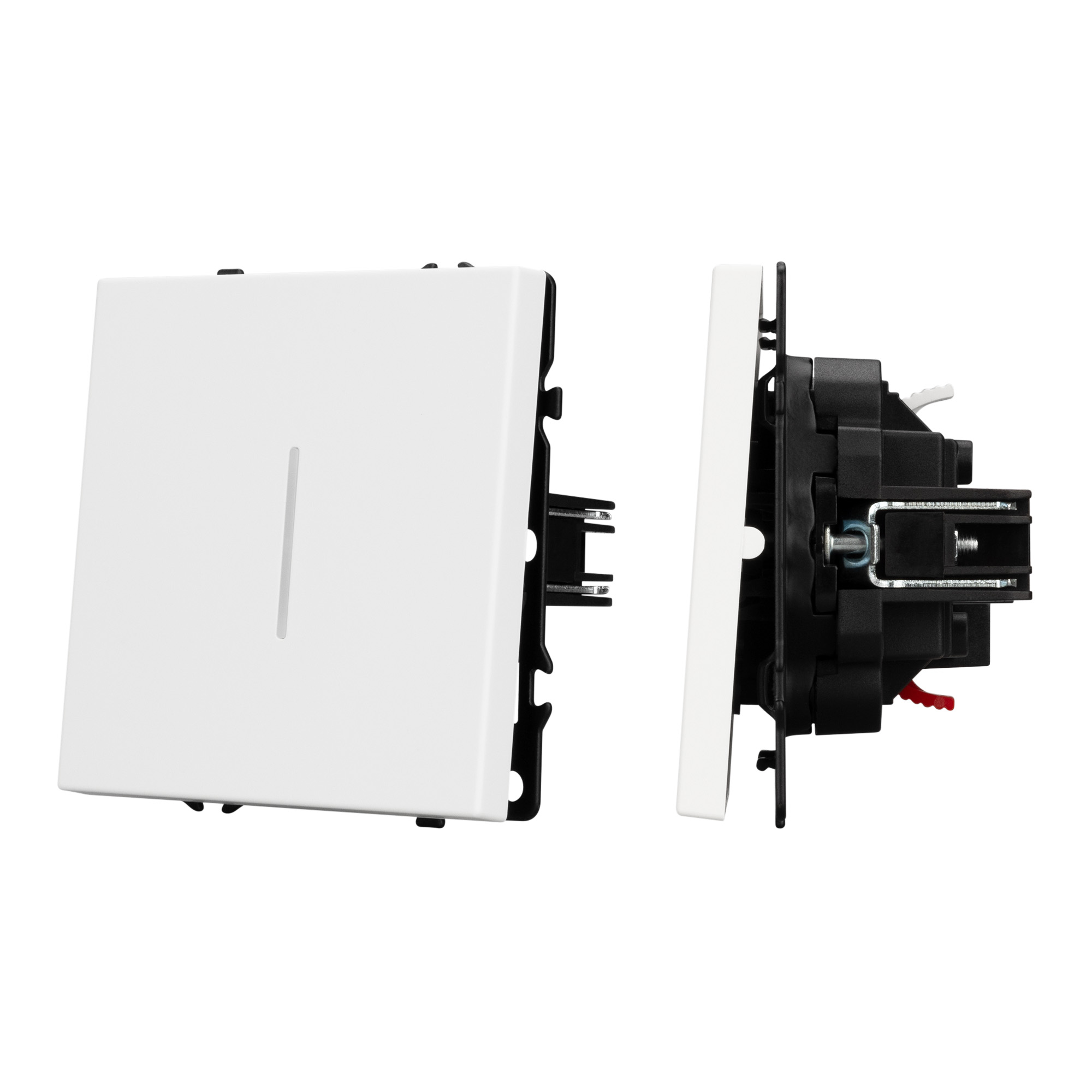 Механизм звонкового выключателя LED SWT-NOBE-MKR1-SFPL-L-WH (230V, 10A) (Arlight, Белый кварц)