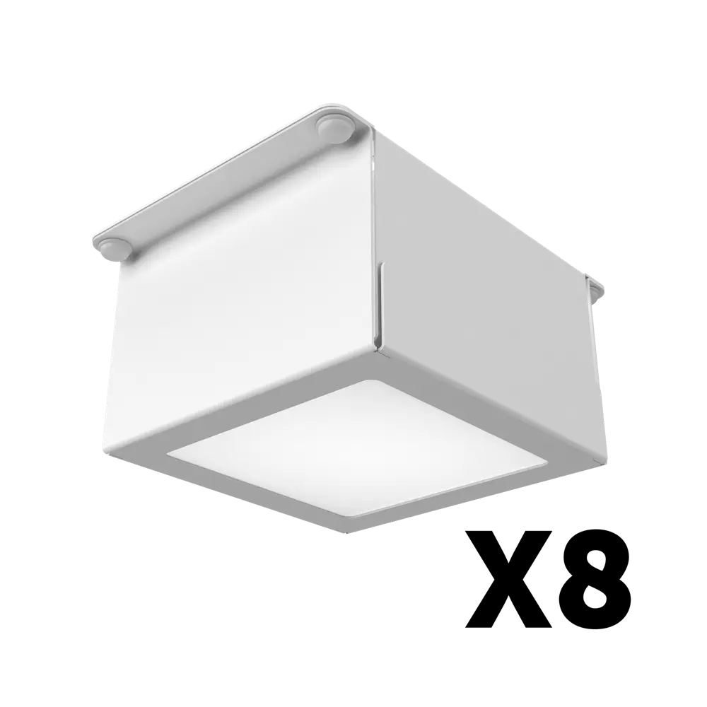 Комплект светильников Geniled Griliato Tetris x8 для ячейки 75x75 80Вт 3000К Опал