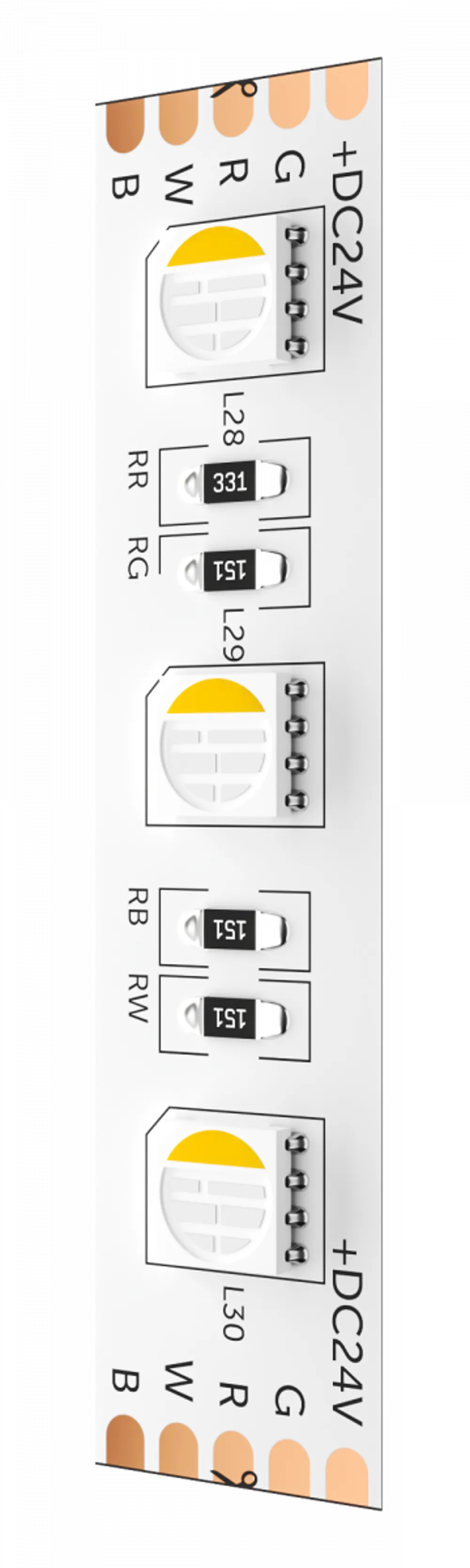 Светодиодная лента Geniled GL-60SMD5050 24В 14,4Вт/м 12x5000 RGBW 4000К IP33