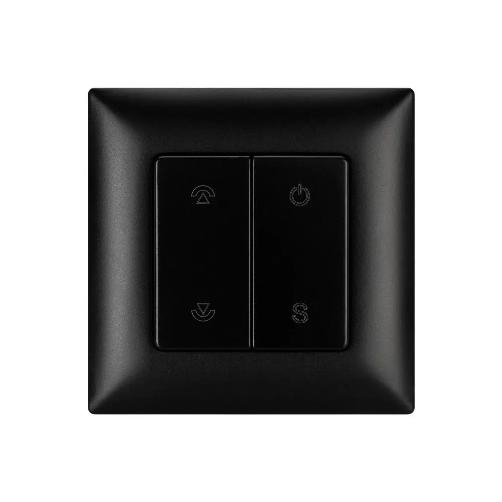 INTELLIGENT ARLIGHT Кнопочная панель SMART-RF-801-22-1G-DIM-SUF Black (3V, 2.4G) (IARL, IP20 Пластик, 5 лет)