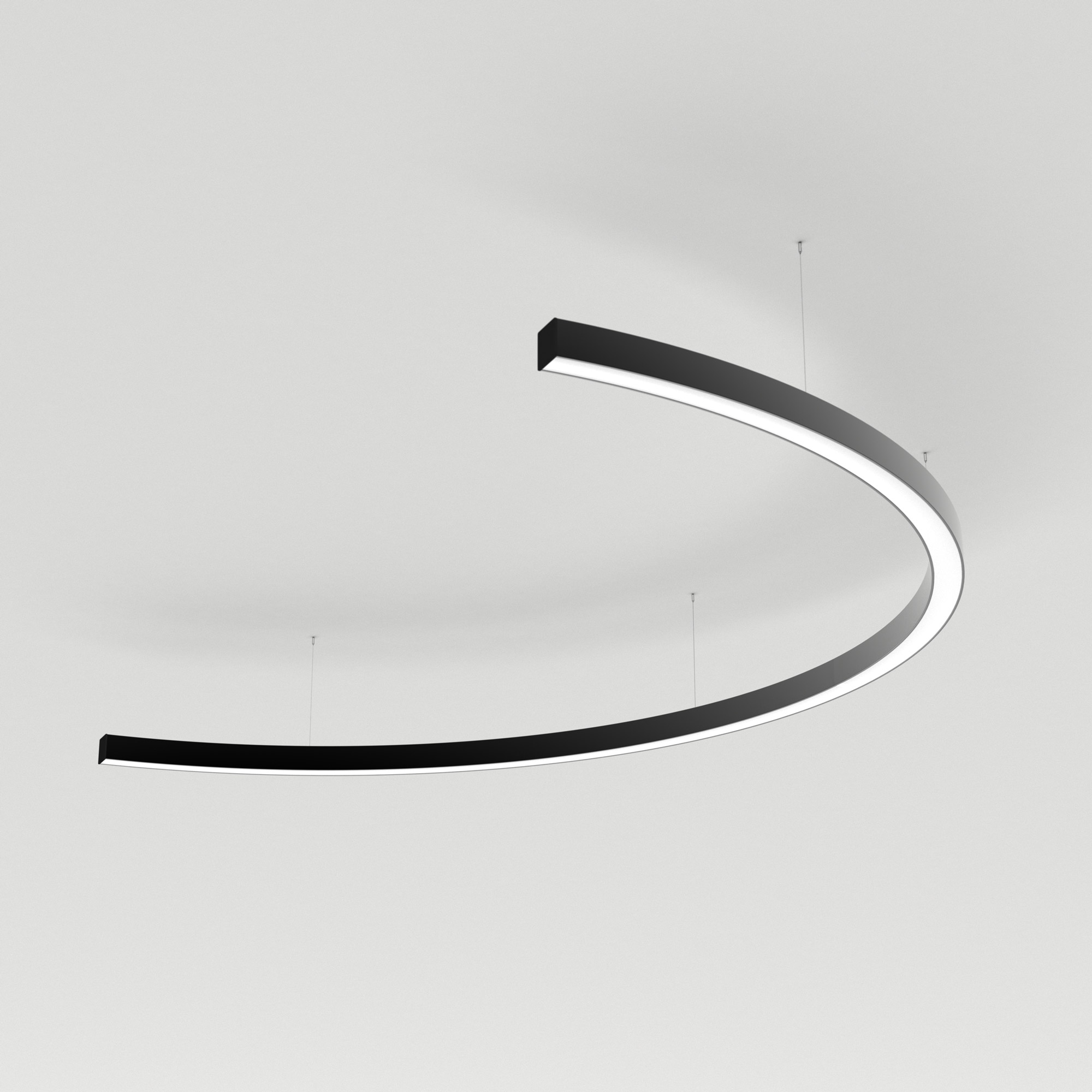 Светильник SP-LINE-HANG-ARC-C3535-D1500-53W Warm3000 (BLACK, 230V) (Arlight, Металл)