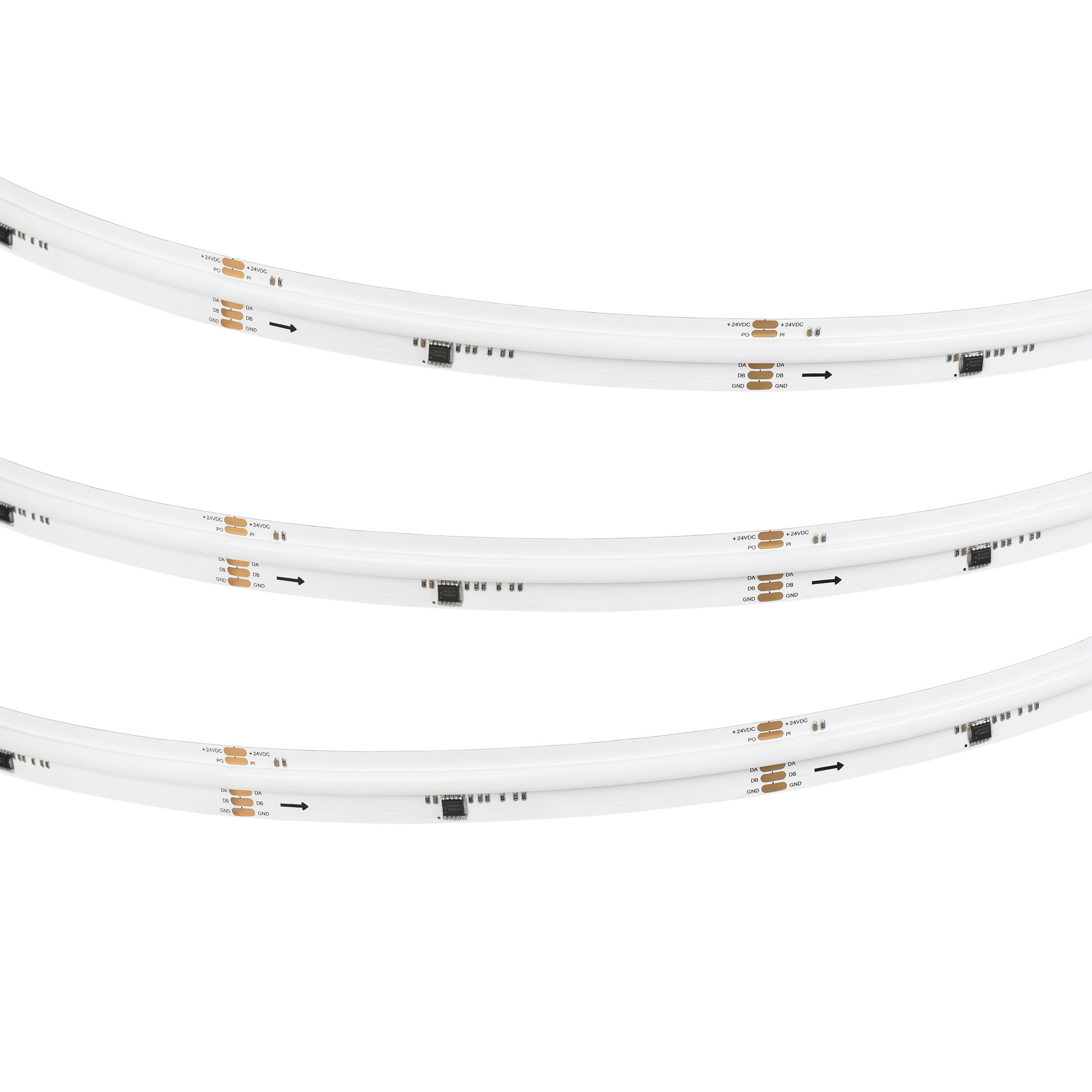 Лента DMX-COB-X1008-18mm 24V RGB-PX126 (11 W/m, IP20, CSP, 5m) (Arlight, -)
