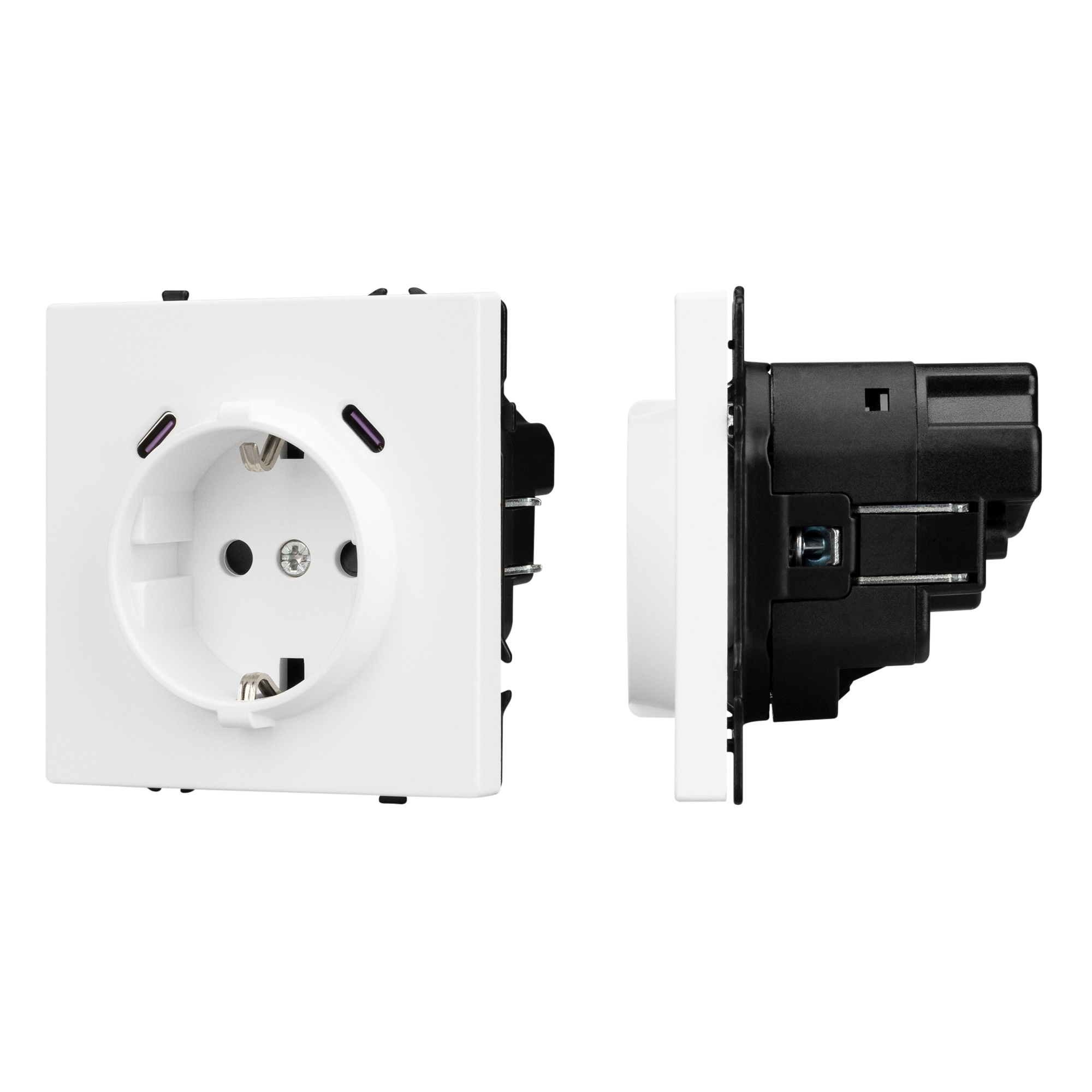 Механизм розетки с USB зарядкой SCT-NOBE-MUCC-SFPL-WH (230V, 16A) (Arlight, -)