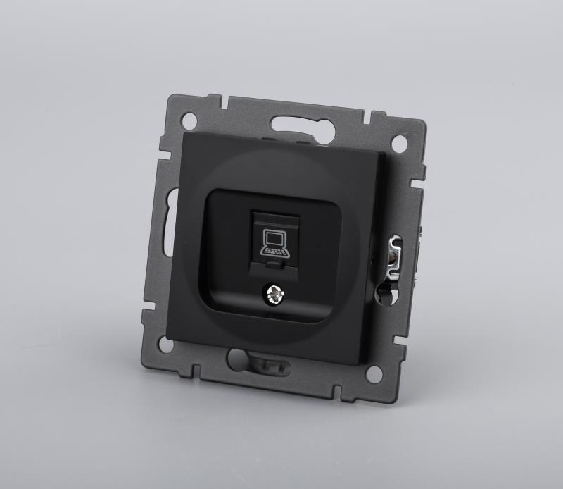 Механизм компьютерной розетки SCT-MPC1-PL-BK-V (RJ-45, CAT6) (Arlight, -)