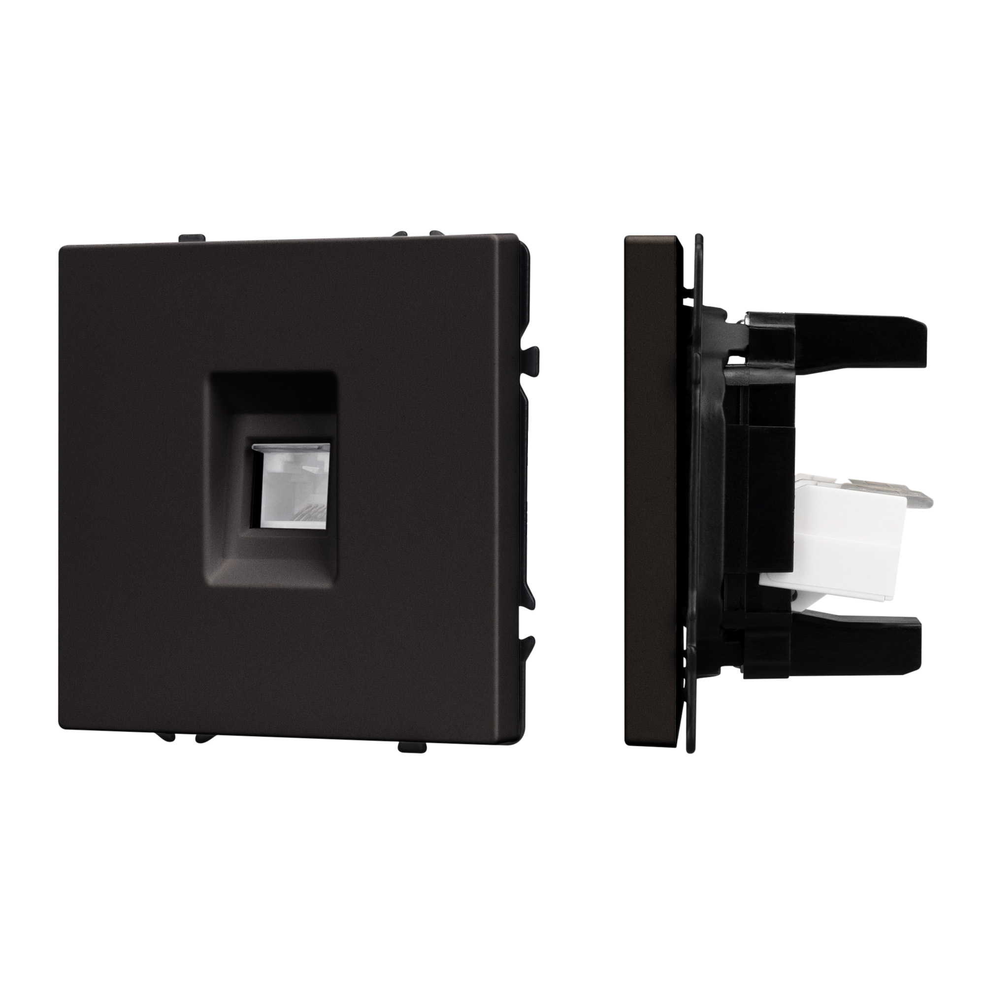 ARL NOBE Розетка компьютерная софт-тач черный оникс SCT-MPC1-SFPL-BK (RJ-45, CAT6) (Arlight, -)