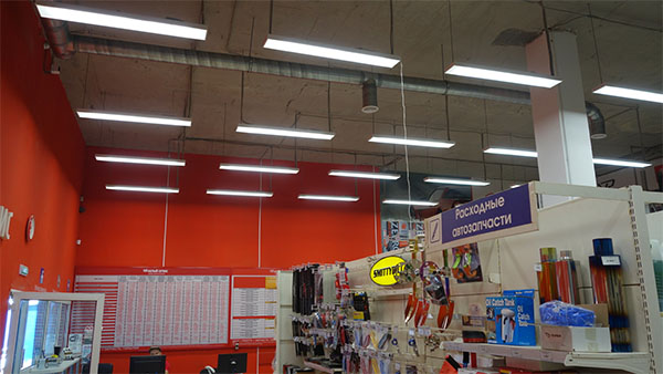 Светодиодное освещение для торгового помещения