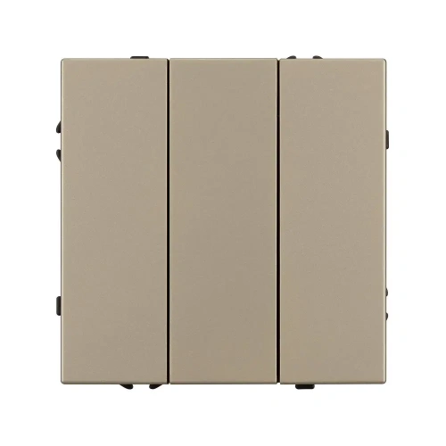 ARL NOBE Выключатель 3 кл софт-тач золотой песок SWT-MK03-SFPL-GD (250V, 10A) (Arlight, -)