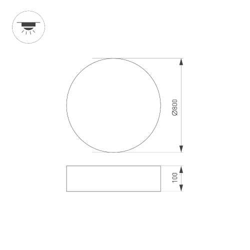 Светильник SP-TOR-PILL-PRISM-R800-94W Day4000 (BK, 100 deg, 230V) (Arlight, IP20 Металл, 3 года)