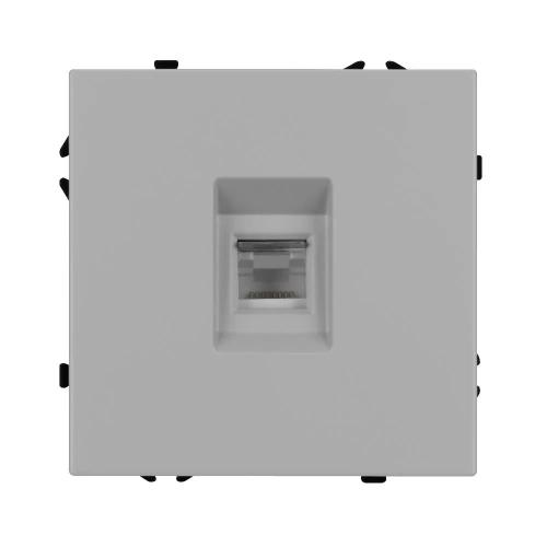 ARL NOBE Розетка телефонная софт-тач никель SCT-MTL1-SFPL-IS (RJ-11, 4C) (Arlight, -)