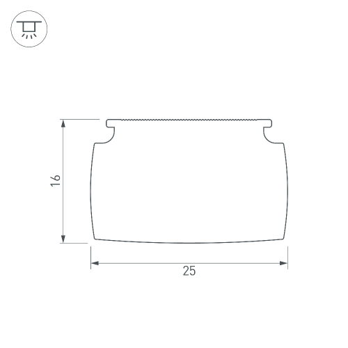 Экран SL-LINE-W20-145deg-2400 BLOCK FROST-PM (Arlight, Пластик)