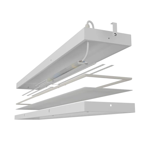 ЛПО Standart 1200x180x45 50Вт 3000К IP54 Матовое закаленное стекло