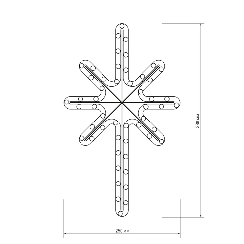 Фигура ARD-STAR-M2-380x250-36LED Warm (230V, 2.5W) (Ardecoled, IP65)