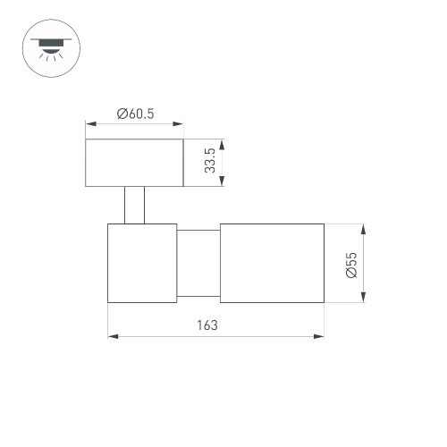 Светильник SP-ARTEMIS-SURFACE-FLAP-R55-12W Warm3000 (BK, 8-80 deg, 230V) (Arlight, IP20 Металл, 5 лет)