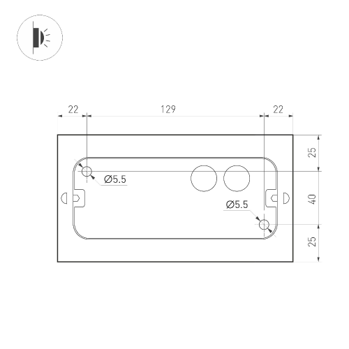 Светильник SP-WALL-FLAT-S170x90-2x6W Warm3000 (GR, 120 deg, 230V) (Arlight, IP54 Металл, 3 года)