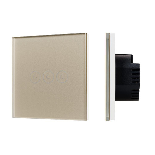 Выключатель сенсорный SWT-OMALI-S03-ZB-GD (250V, 10A, Zigbee) (Arlight, Стекло)