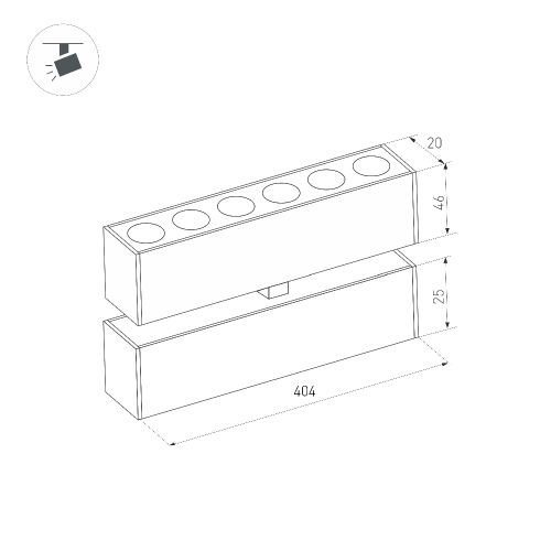 Светильник MAG-DOTS-FOLD-25-S400-12W Warm3000 (BK, 30 deg, 24V) (Arlight, IP20 Металл, 3 года)