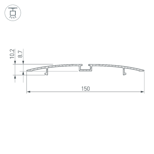 Профиль MULTI B-2000 ANOD (Arlight, Алюминий)